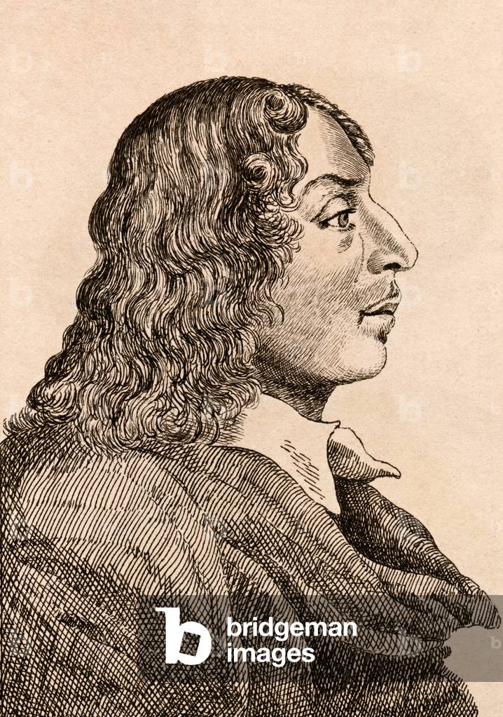 Salvatore Rosa, illustration from '75 Portraits Of Celebrated Painters From Authentic Originals', published in London, 1817 (engraving)