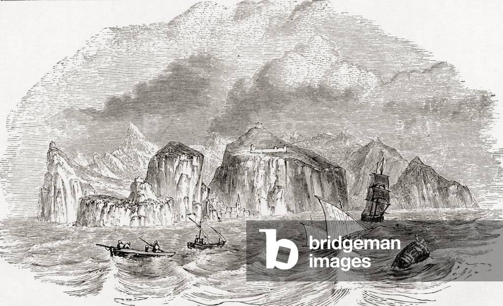 St Helena, from 'Journal of Researches' by Charles Darwin, pub. 1890 (print)