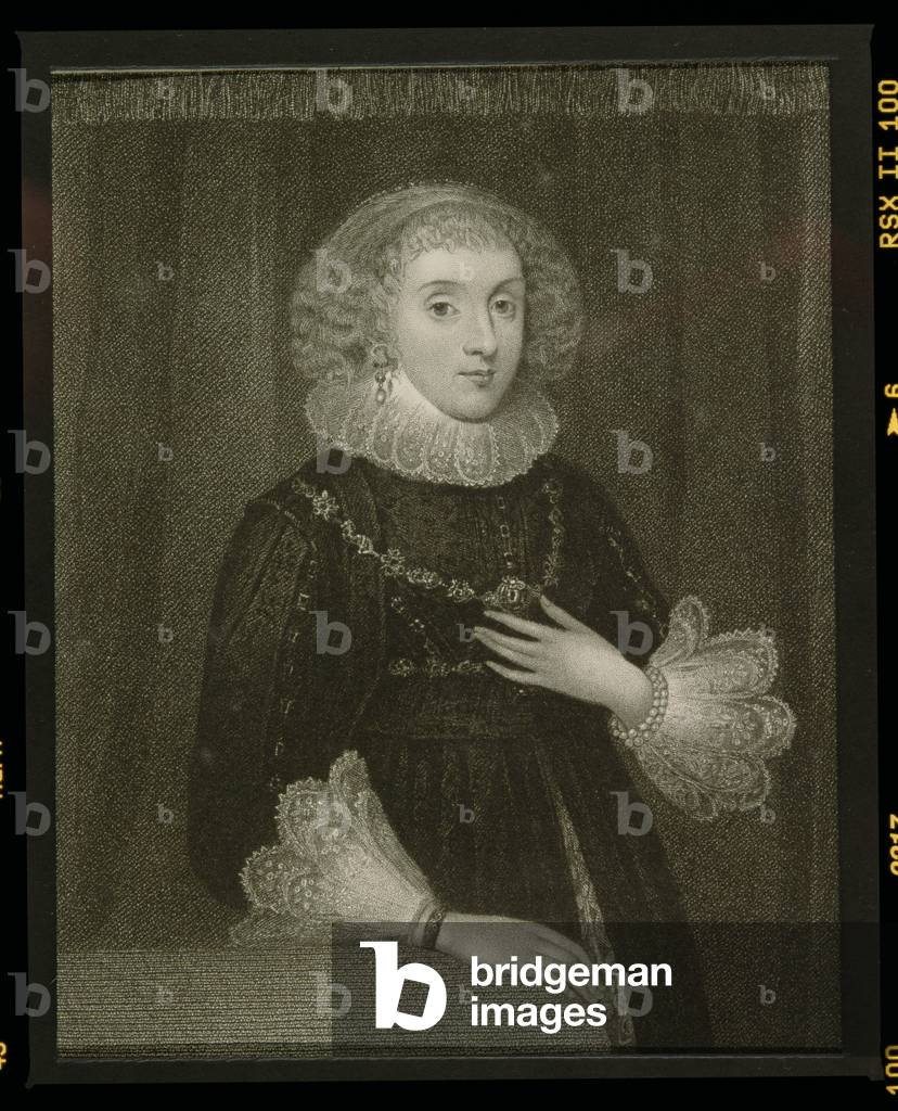 Portrait of Mary Herbert (1561-1621), Countess of Pembroke, from 'Lodge's British Portraits', 1823 (engraving)