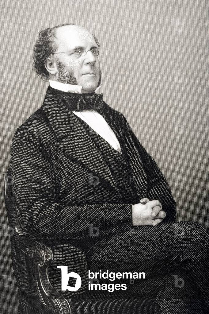 Matthew Talbot Baines (1799-1860) engraved by D.J. Pound from a photograph, from 'The Drawing-Room of Eminent Personages, Volume 2', published in London, 1860 (engraving)