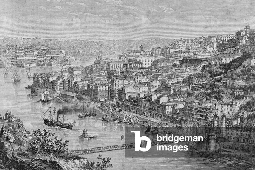 Porto in the 1860s (engraving)