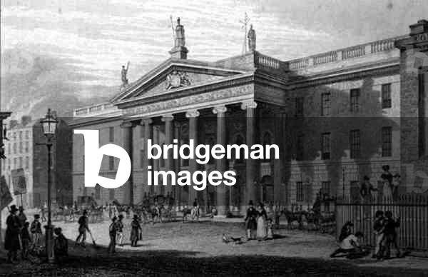 The Post Office, Dublin, from 'Scenery and Antiquities of Ireland' by George Virtue, 1860s (engraving)