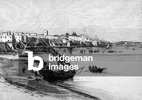 View of Taranto, Italy, from 'The Picturesque Mediterranean', Volume 3, published by Cassell and Co. Ltd., 1880s-90s (engraving)
