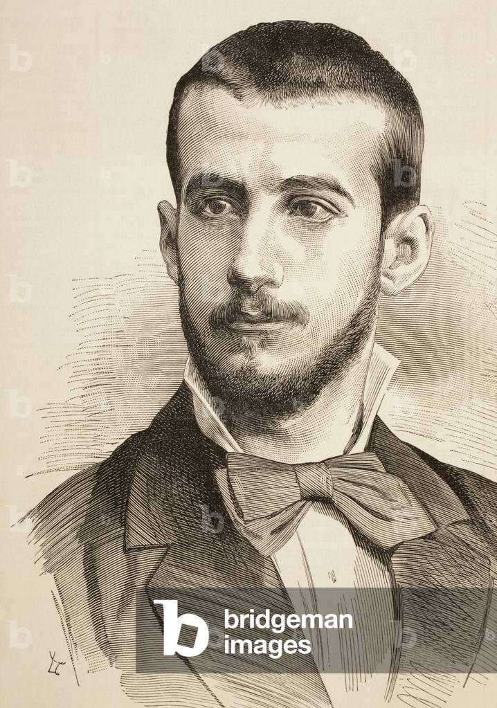 Marcelino Menendez y Pelayo, from 'La Ilustracion Espanola y Americana' of 1881 (litho)