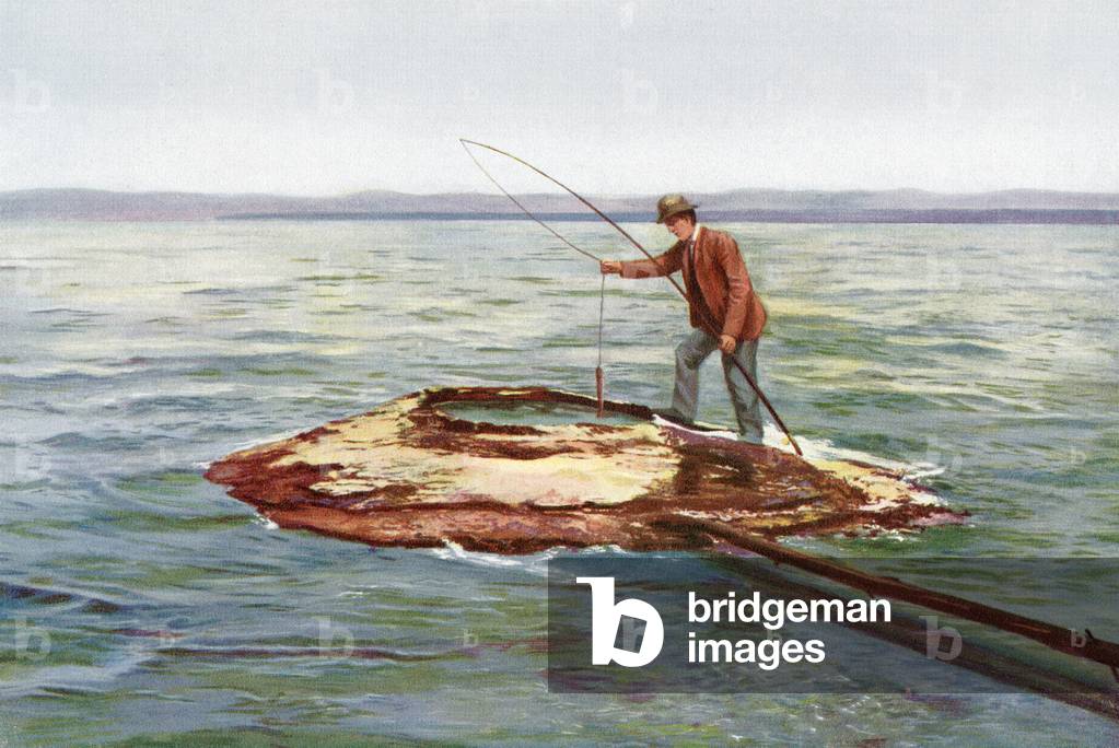 A hot spring, Yellowstone Lake, Yellowstone National Park, United States of America, from The Wonders of the World, pub. c.1911