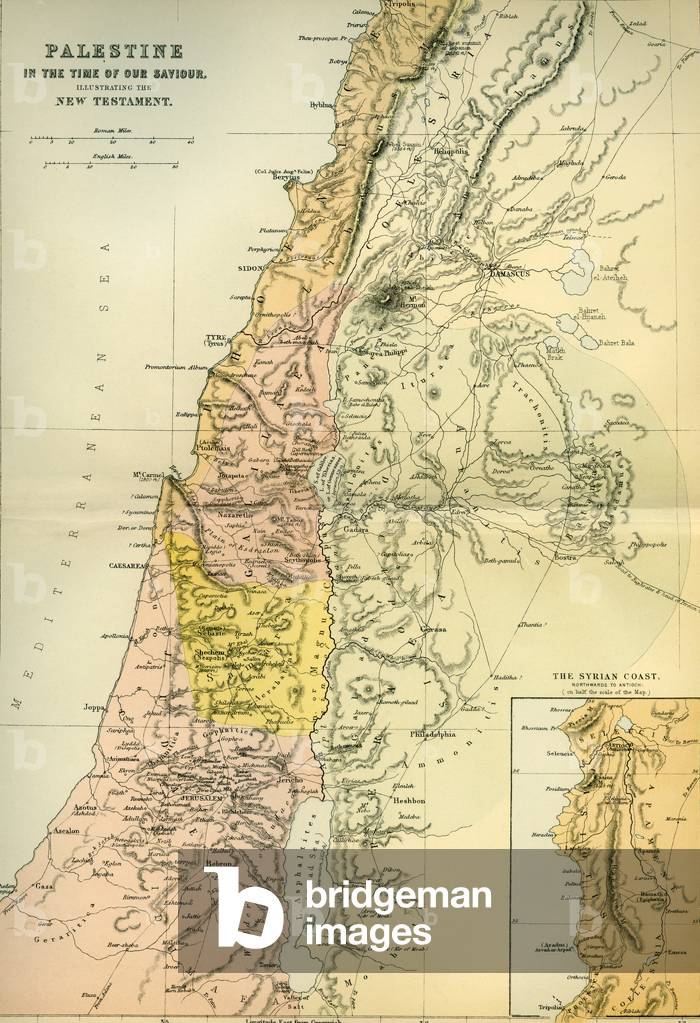 Map of Palestine circa 1st century A.D.