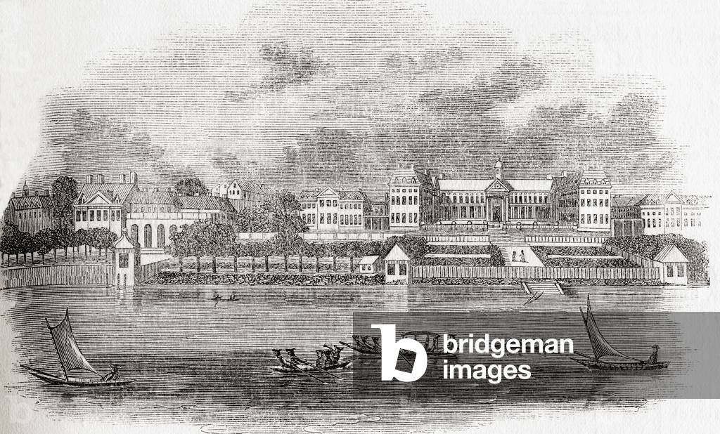 Chelsea Hospital as it appeared in 1715, from Old England: A Pictorial Museum, pub. 1847