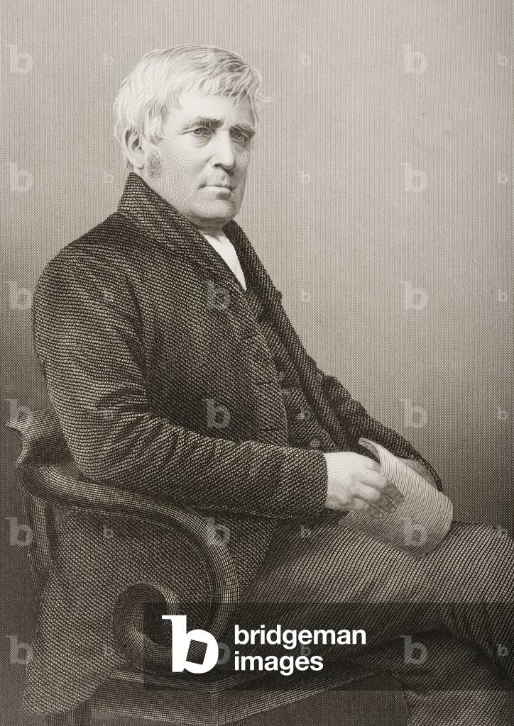 Joseph Sturge (1793-1859) engraved by D.J. Pound from a photograph, from 'The Drawing-Room of Eminent Personages, Volume 2', published in London, 1860 (engraving)