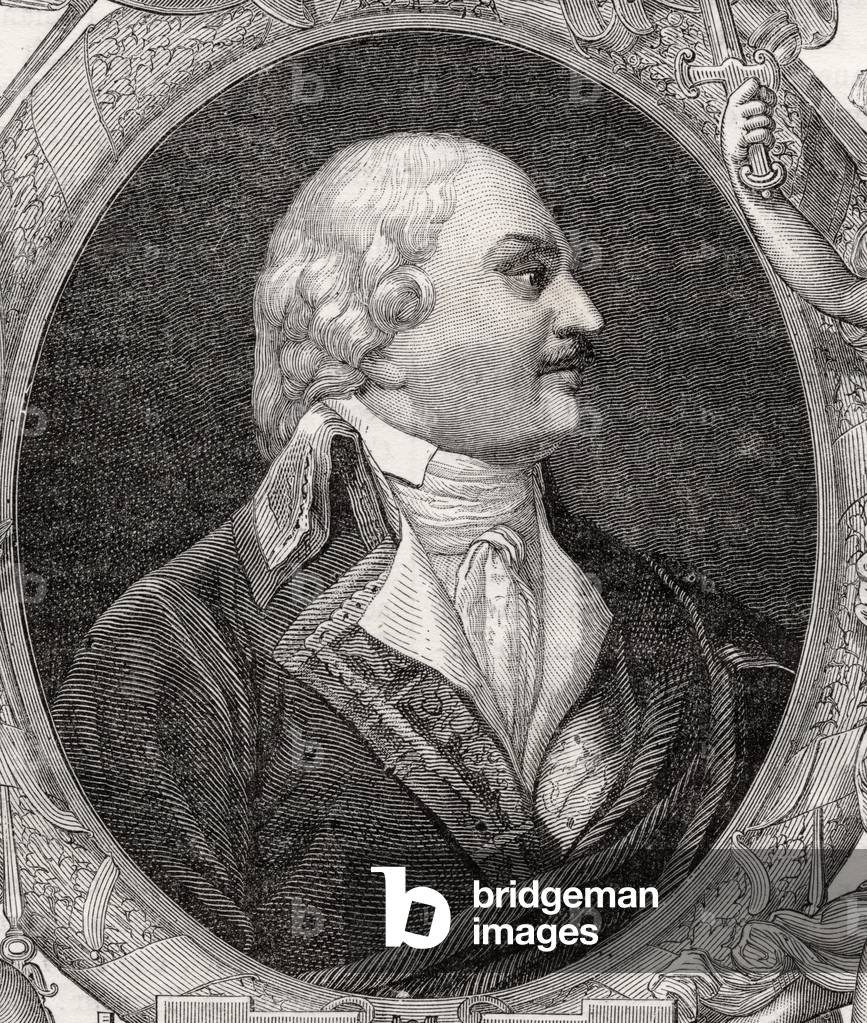 Auguste-Henri-Marie-Picot, Marquis de Dampierre, engraved by Stephane Pannemaker (1847-1930) from 'Histoire de la Revolution Francaise' by Louis Blanc (1811-82) (engraving)