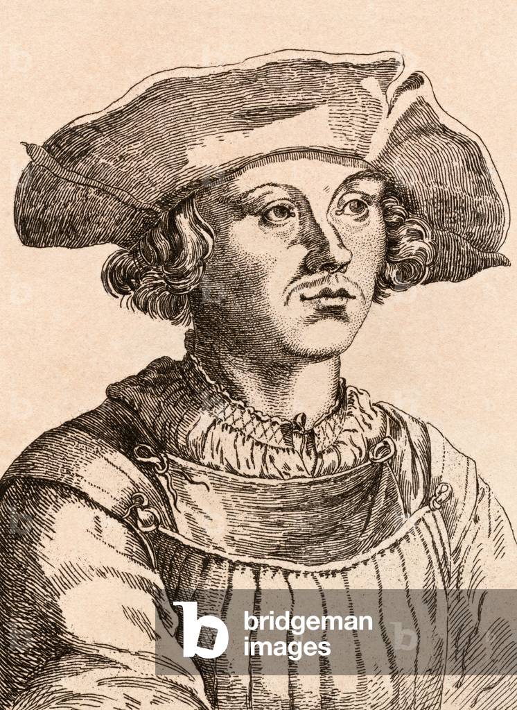 Bernard van Orley, illustration from '75 Portraits Of Celebrated Painters From Authentic Originals', published in 1817, London (engraving)
