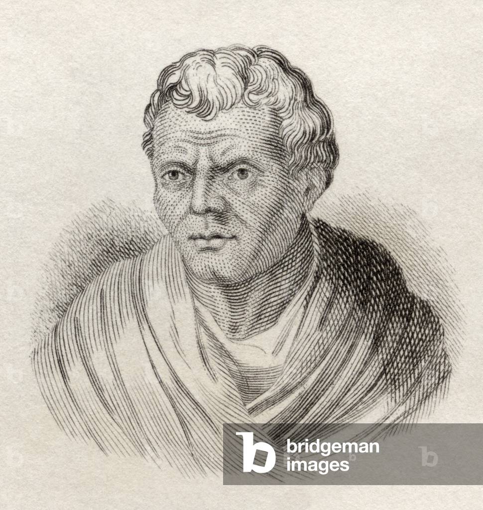 Menander, from 'Crabb's Historical Dictionary', published 1825 (litho)