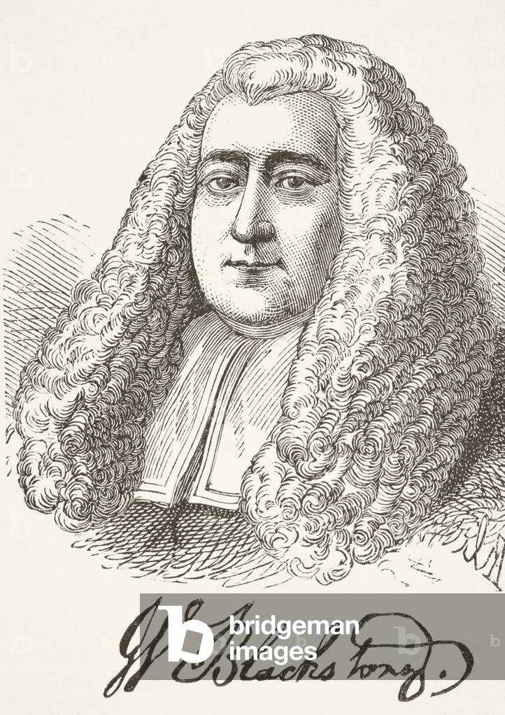 Sir William Blackstone, from 'The National and Domestic History of England' by William Hickman Smith Aubrey (1858-1916) published London, c.1890 (litho)