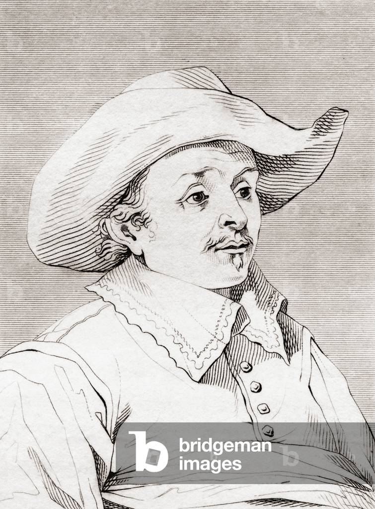 Adriaen van Ostade, baptized as Adriaen Jansz Hendricx,1610 – 1685.  From The Historic Gallery of Portraits and Paintings, published 1808.
