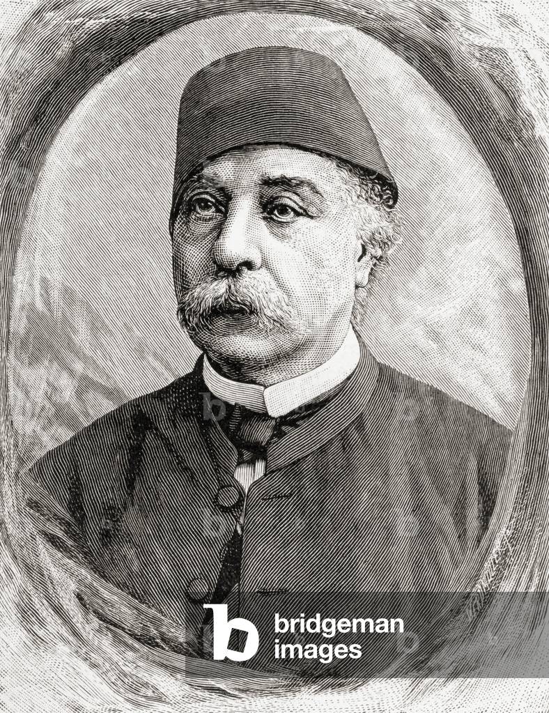 Nubar Pasha, 1890 (wood engraving)