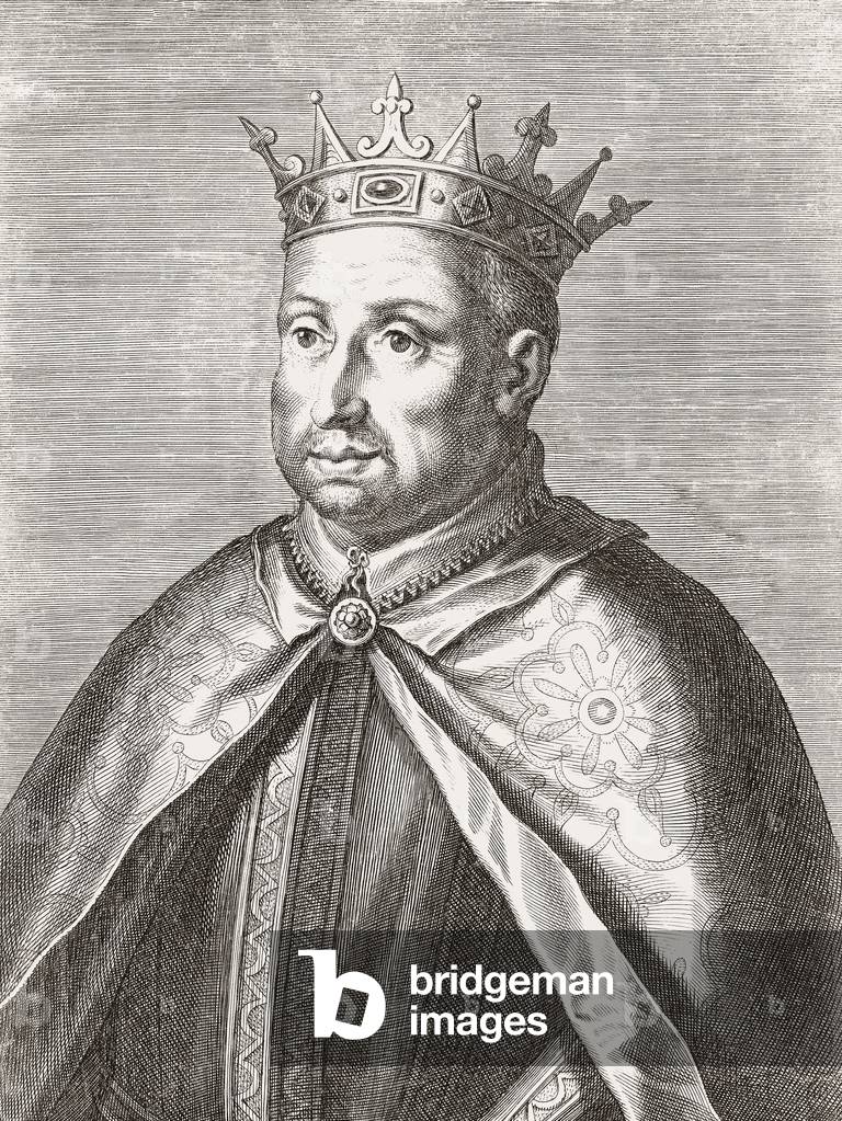 King Afonso II of Portugal. Portrait.