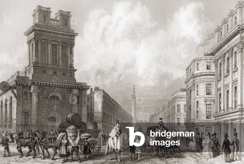 King William Street and St Mary Woolnoth, London, England