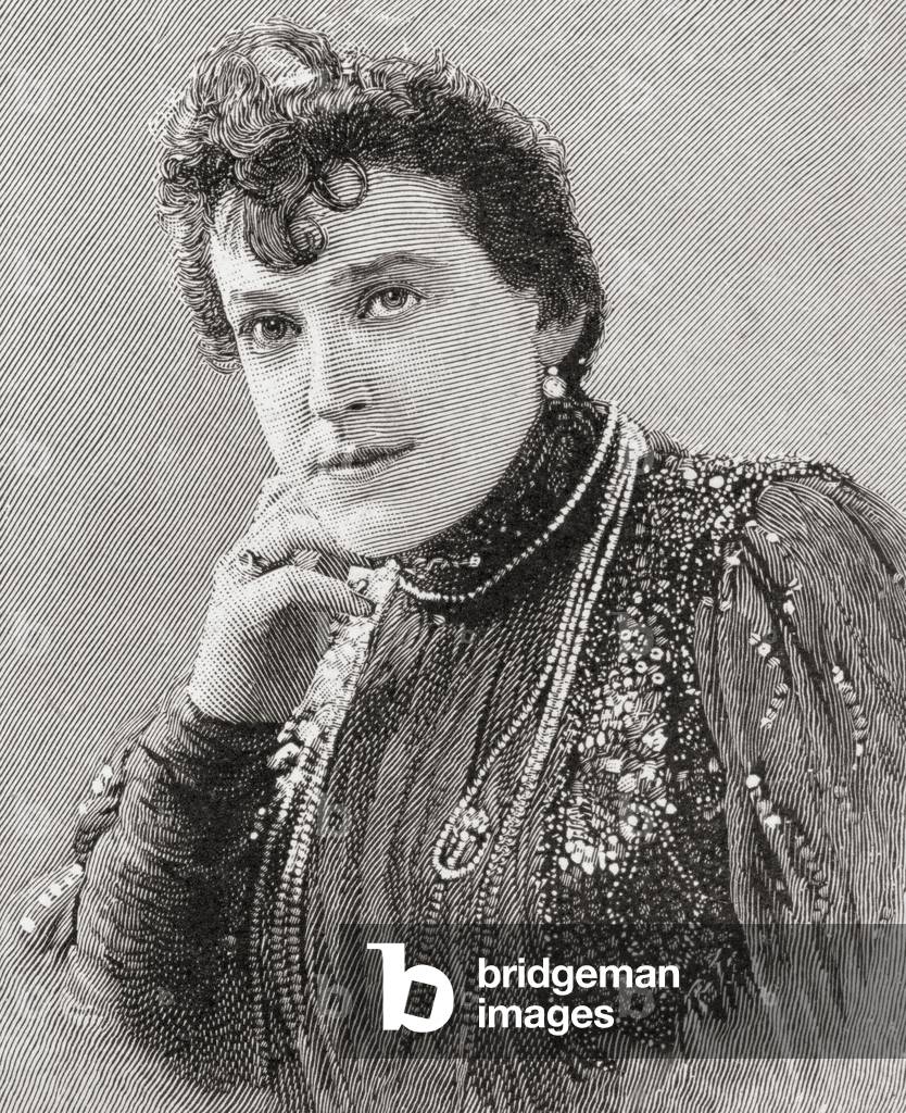 Alma Stuart Stanley, 1853 - 1931.  From The Strand Magazine published 1897.