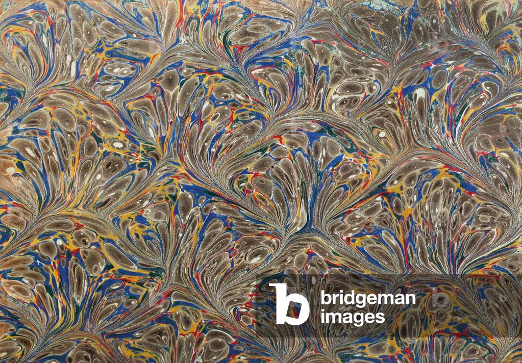 Book decorative end papers  Paper marbling