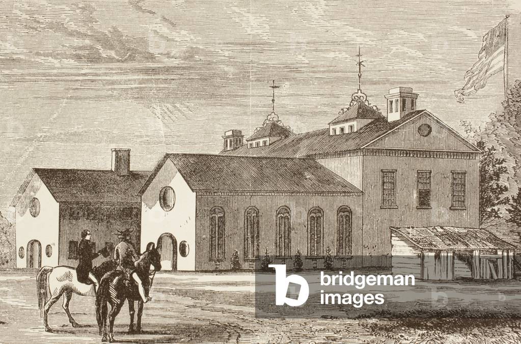 The College of William and Mary, Williamsburg, Virginia (litho)