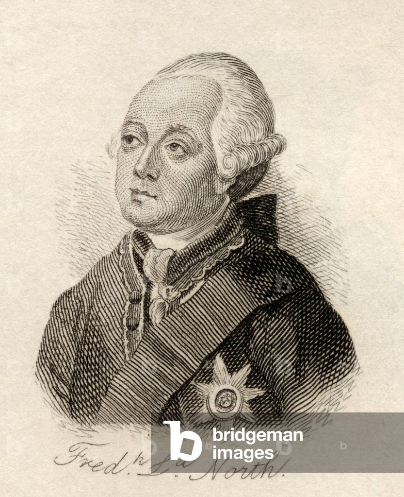 Frederick North, 2nd Earl of Guildford, from 'Crabb's Historical Dictionary', published 1825 (litho)