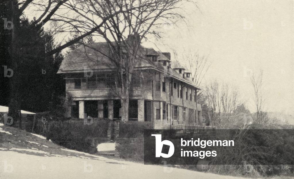 Naulakha Brattleboro, Vermont, U.S.A., Rudyard Kipling's American home, from 'Something of Myself', by Rudyard Kipling, published in 1937 (litho)