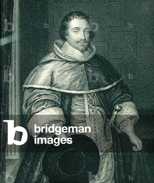 Portrait of Ralph Hopton (1596-1652) Baron Hopton, from 'Lodge's British Portraits', 1823 (litho)