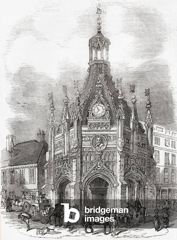 Chichester Market Cross, Chichester, England, seen here in the early 19th century, from Old England: A Pictorial Museum, pub. 1847