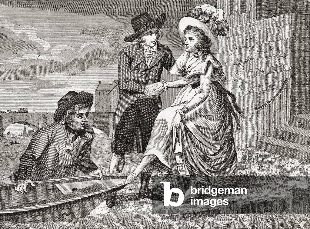 'Be cautious my Love - don't expose your leg'.. pub 1909