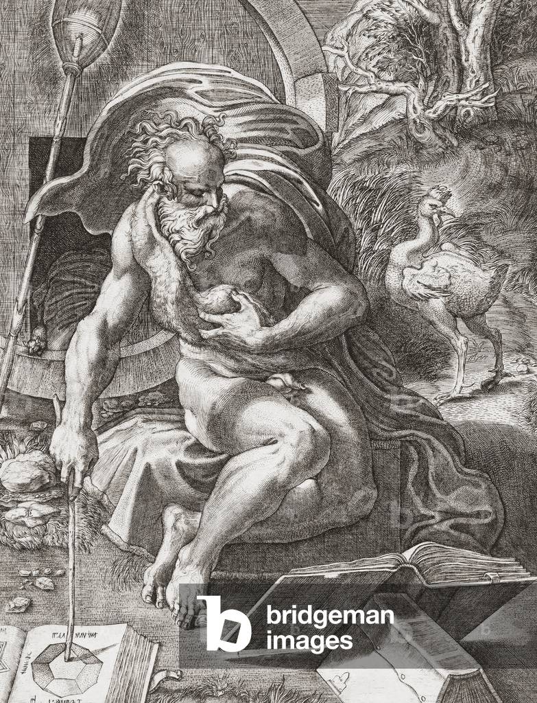 Diogenes, 3rd century BC Greek philosopher (engraving)