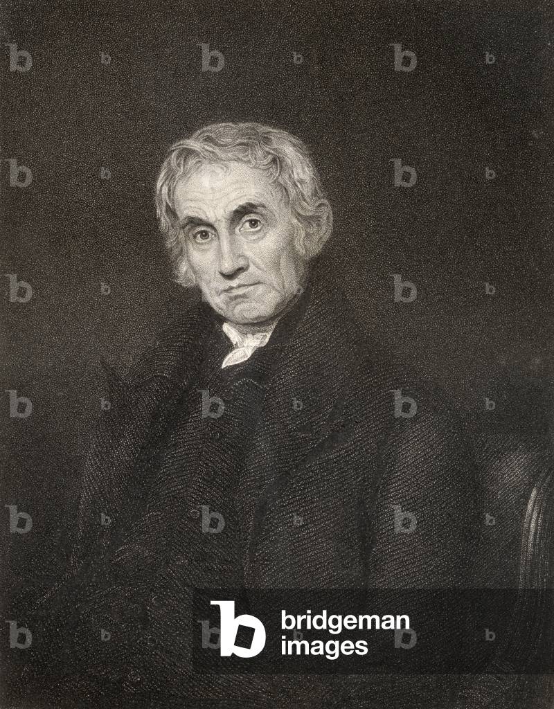 Samuel Drew, engraved by R. Hicks, from 'The National Portrait Galler,  Volume IV', published c.1820 (litho)