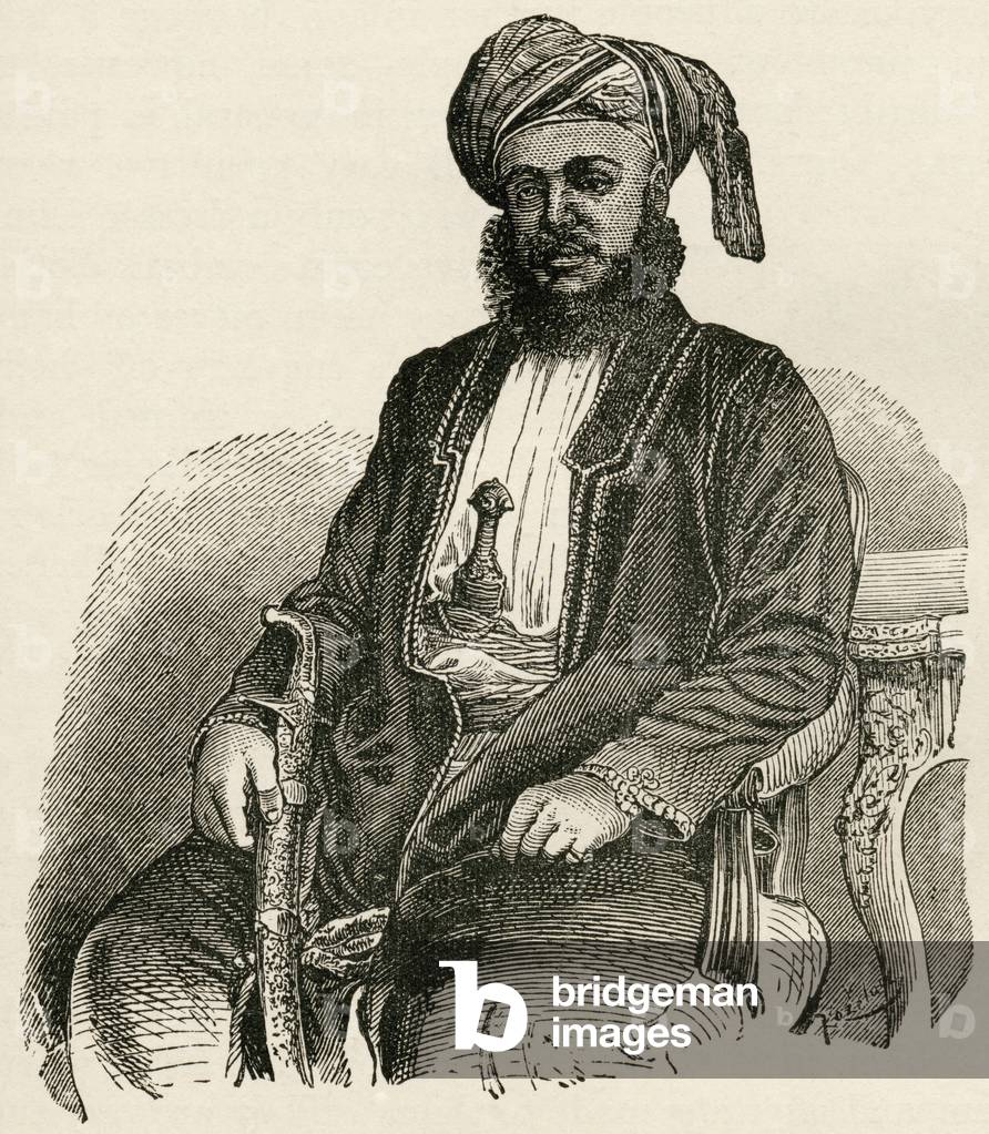 Sayyid Barghash bin Said Al-Busaid, from  The World's Inhabitants by G.T. Bettany pub. 1888.