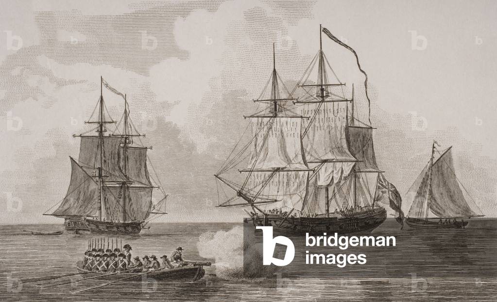 British Men of War, engraved by Thomas Milton (1743-1827) 1820 (engraving)