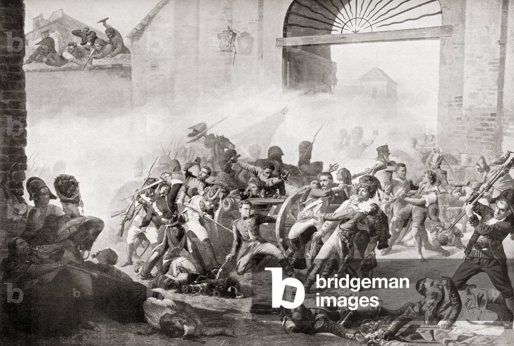 The insurrection at Madrid, Spain, From Hutchinson's History of the Nations, pub.1915