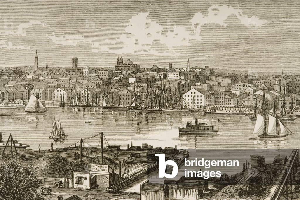 Baltimore, in c.1870, from 'American Pictures' published by the Religious Tract Society, 1876 (engraving)
