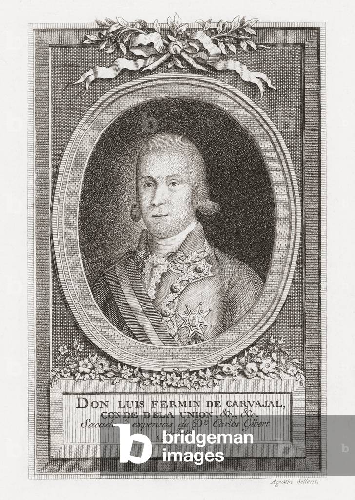 Luis Fermín de Carvajal, Conde de la Unión.  Portrait.