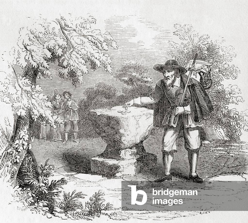 The Broad Stone, East Retford, Nottinghamshire, England, from Old England: A Pictorial Museum, pub. 1847