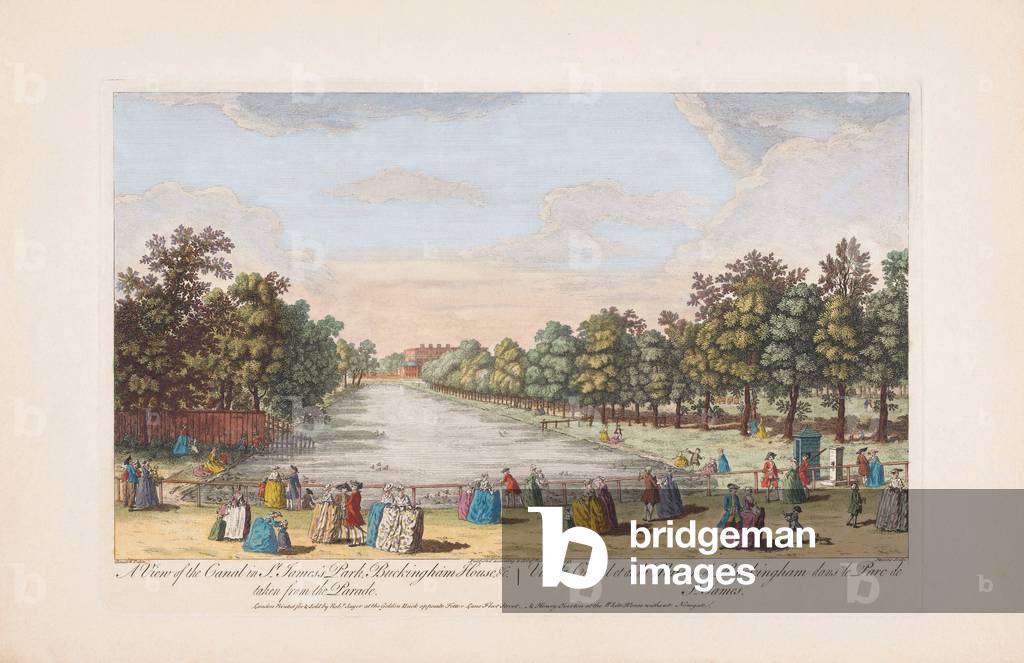 The canal in St, James's Park, Buckingham House