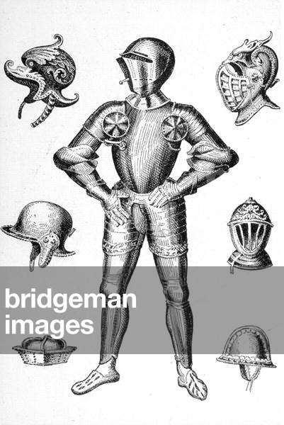 Armour and Helmets of the 15th century (engraving)