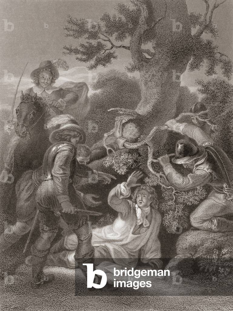 Duke of Monmouth taken after the Battle of Sedgemoor. From The History of England published 1859.