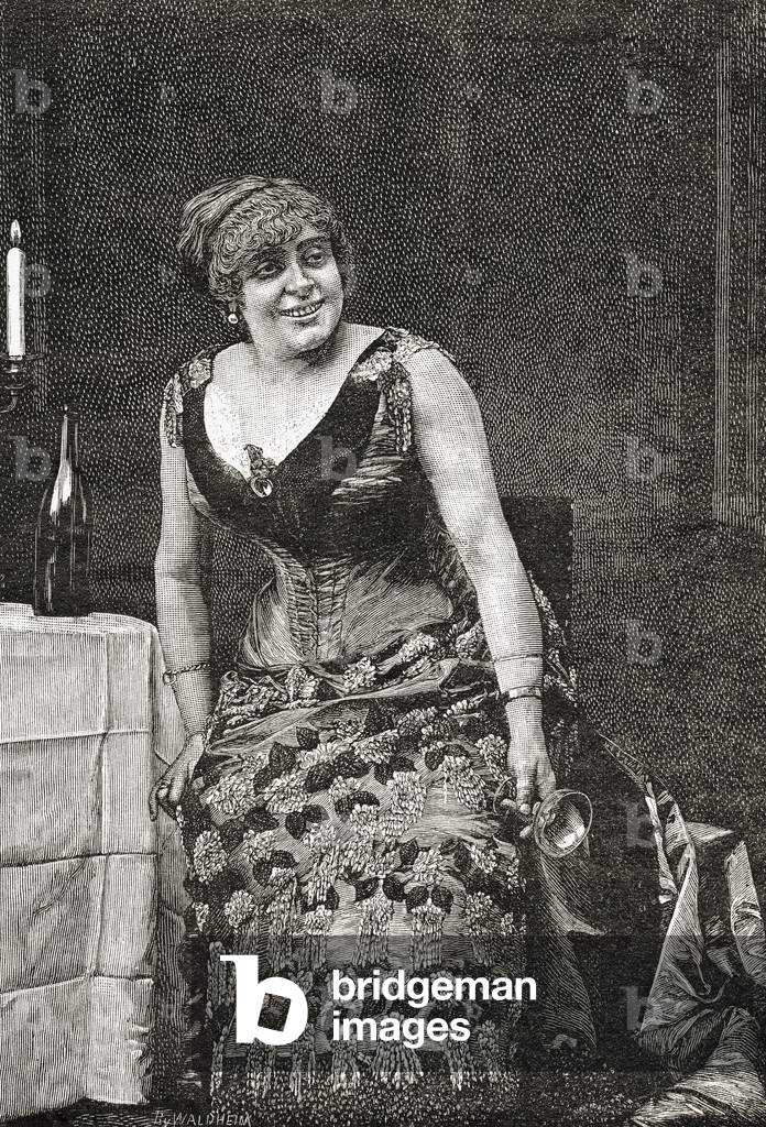 Anne Marie-Louise Damiens, stage name Anna Judic, 1849 -1911 (engraving)