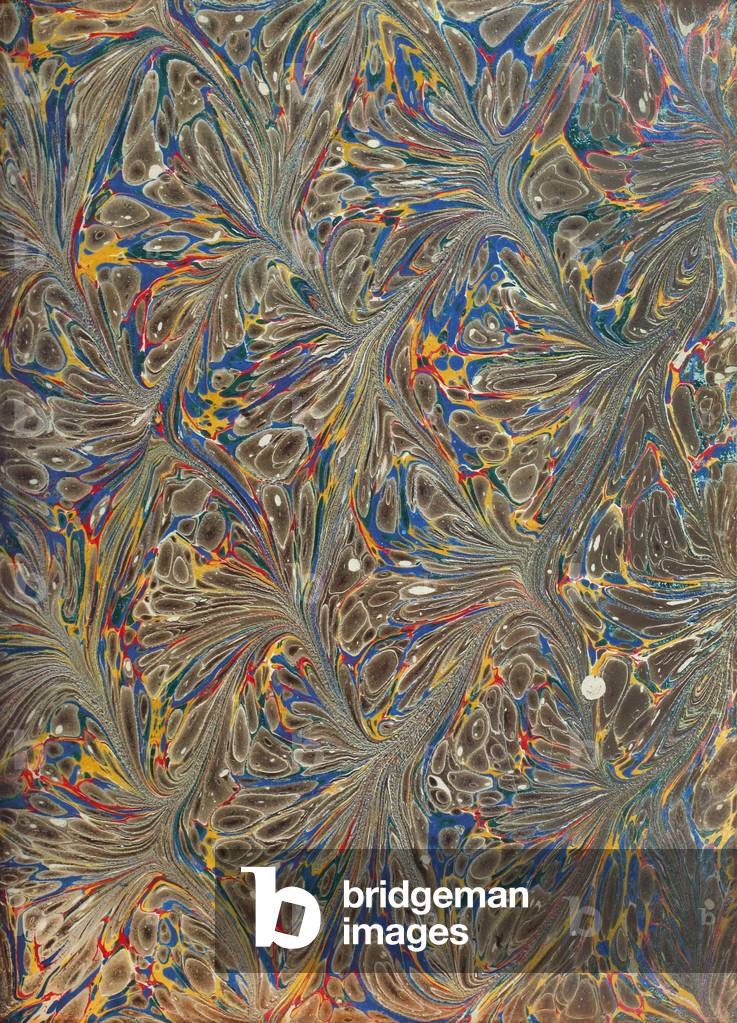 Book decorative end papers  Paper marbling