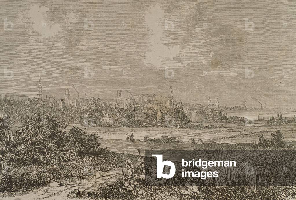 Copenhagen in the 1860s (engraving)