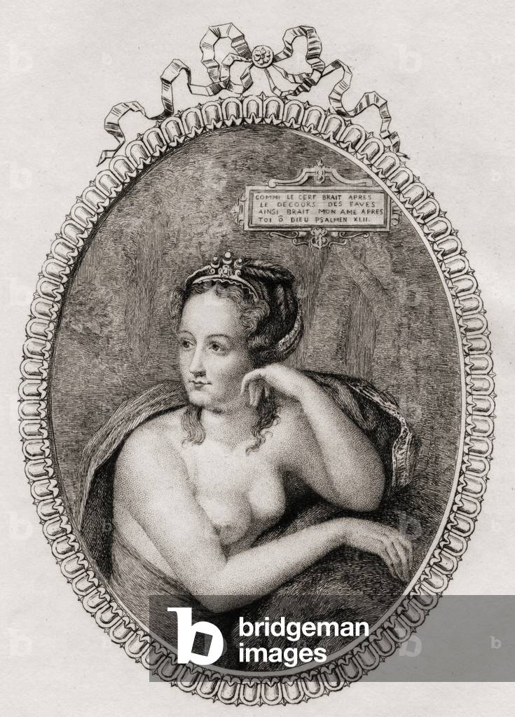 French mistress of king Henri II of France: Diane de Poitiers (1499-1566)