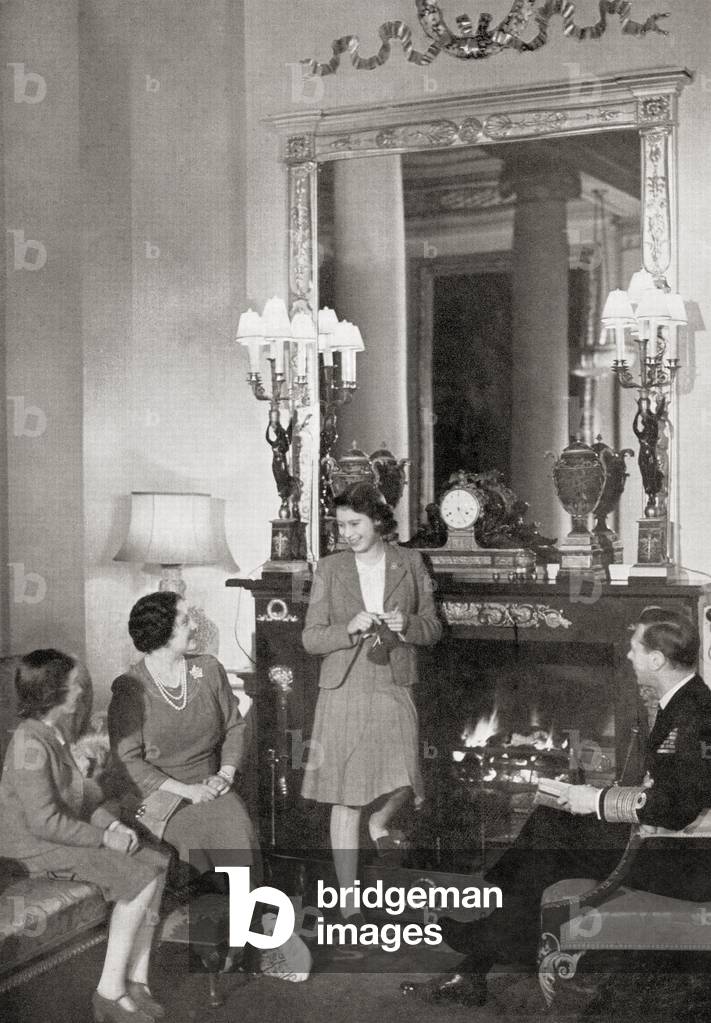 The British Royal Family at home, from left to right, Princess Margaret, future Countess of Snowden (photo)