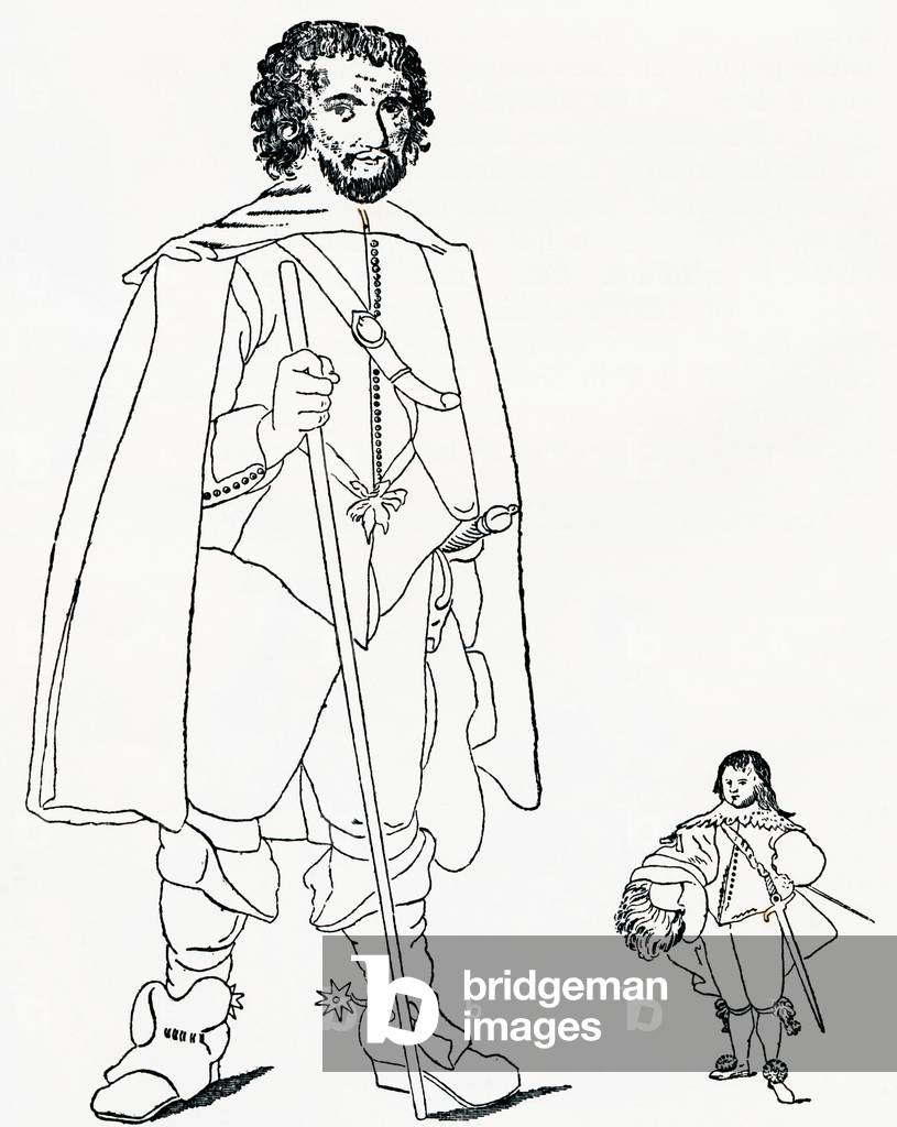Walter Parsons and Sir Jeffrey Hudson, From The Strand Magazine published 1894.