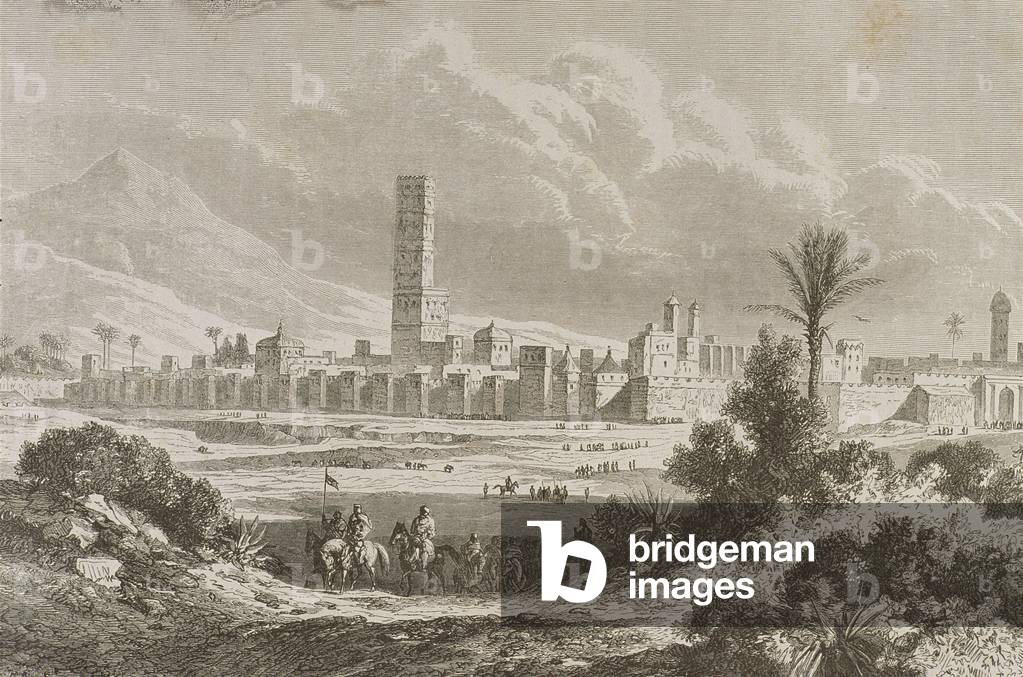 Marrakesh in the 1860s (engraving)