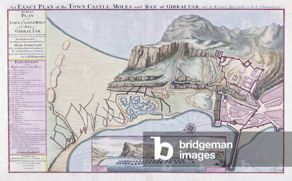 Twelfth Siege of Gibraltar, 1705 (map)