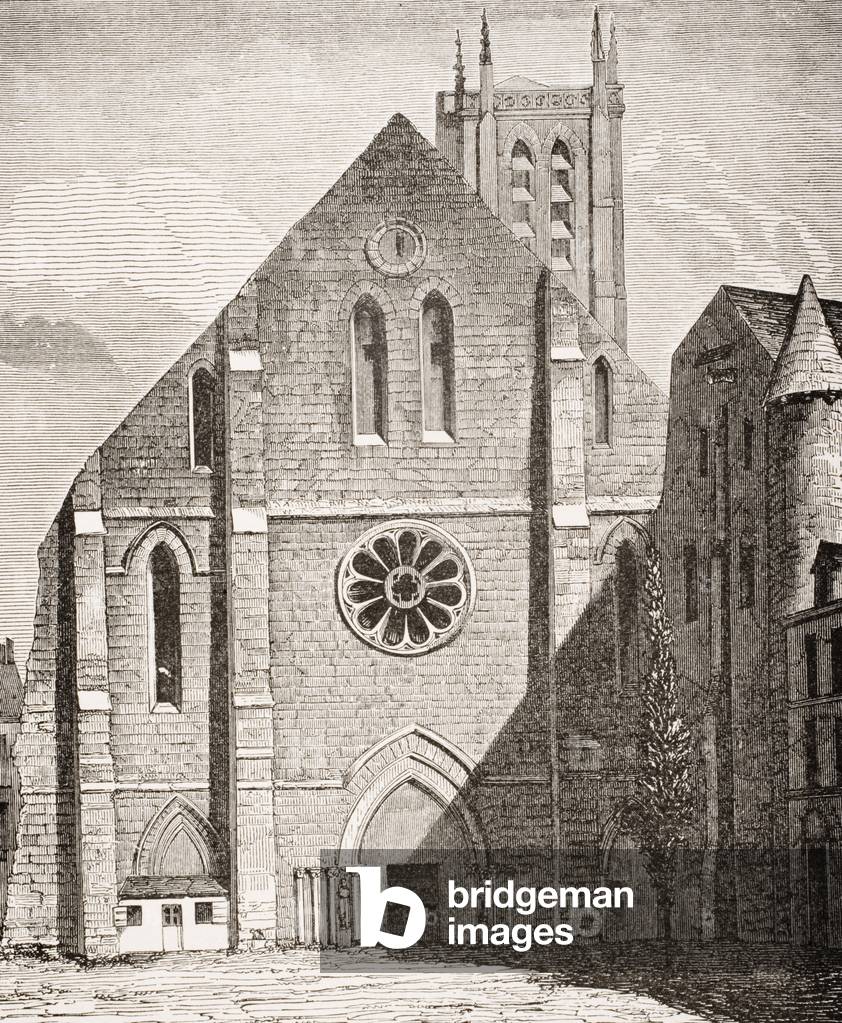 Abbey of Sainte Genevieve, Paris, from 'Le Moyen Age et La Renaissance' by Paul Lacroix (1806-84) published 1847 (litho)