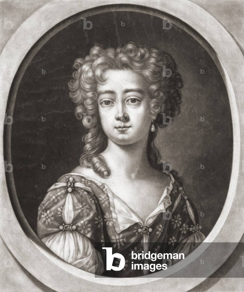 Anne Killigrew, English poetess and artist (engraving)