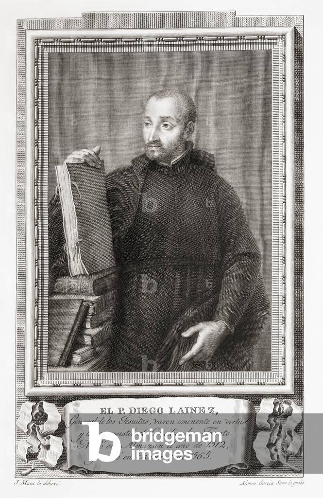 Diego Laynez or Laínez, after an etching in Retratos de Los Españoles Ilustres, Madrid, Spain, pub. 1791